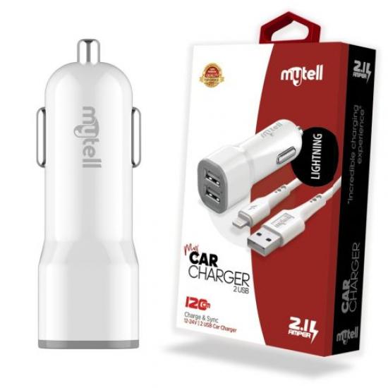 Mytell iPhone Lightning 2IN1 2 USB’li 2100 mAh Araç Şarjı