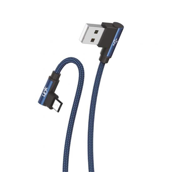 K592 Safe Micro USB 90 Derece Şarj Kablosu