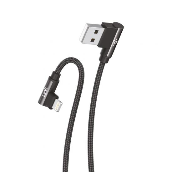 K593 Safe Lightning USB 90 Derece Şarj Kablosu