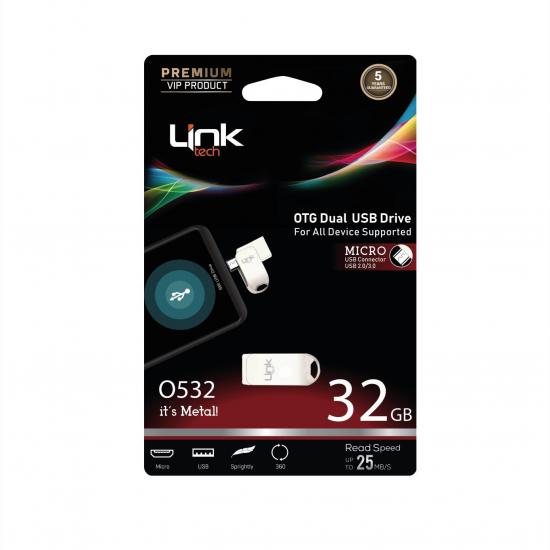 32GB Micro Premium OTG Dual 25MB/S USB Bellek