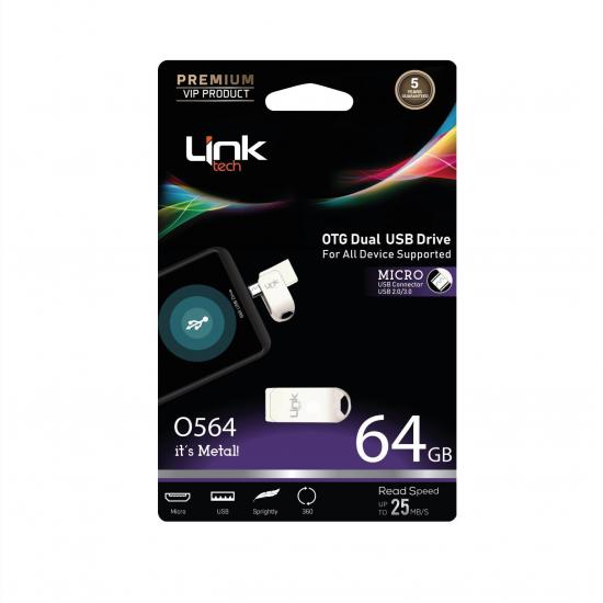 64GB Micro Premium OTG Dual 25MB/S USB Bellek