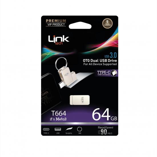 64GB TYPE-C Dual 3.0 90MB/S Premium USB Bellek